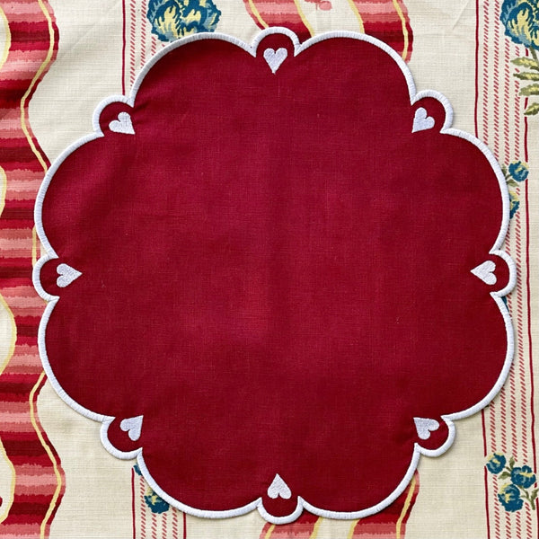 Red & White Heart Placemat