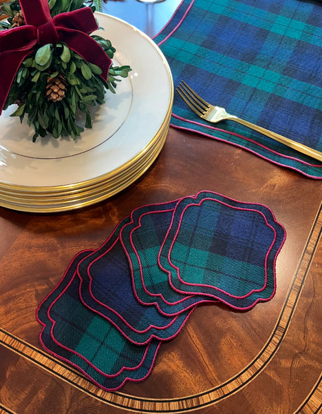 Tartan Ralph Lauren Inspired Cocktail Napkins - Set of Four