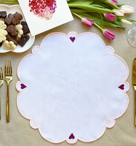 Pink Heart Placemat